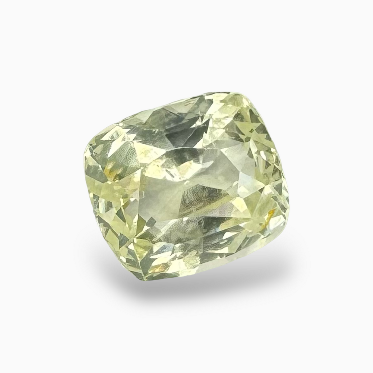 Natural Yellow Sapphire Stone 3.69 Carats Cushion Cut from Srilanka