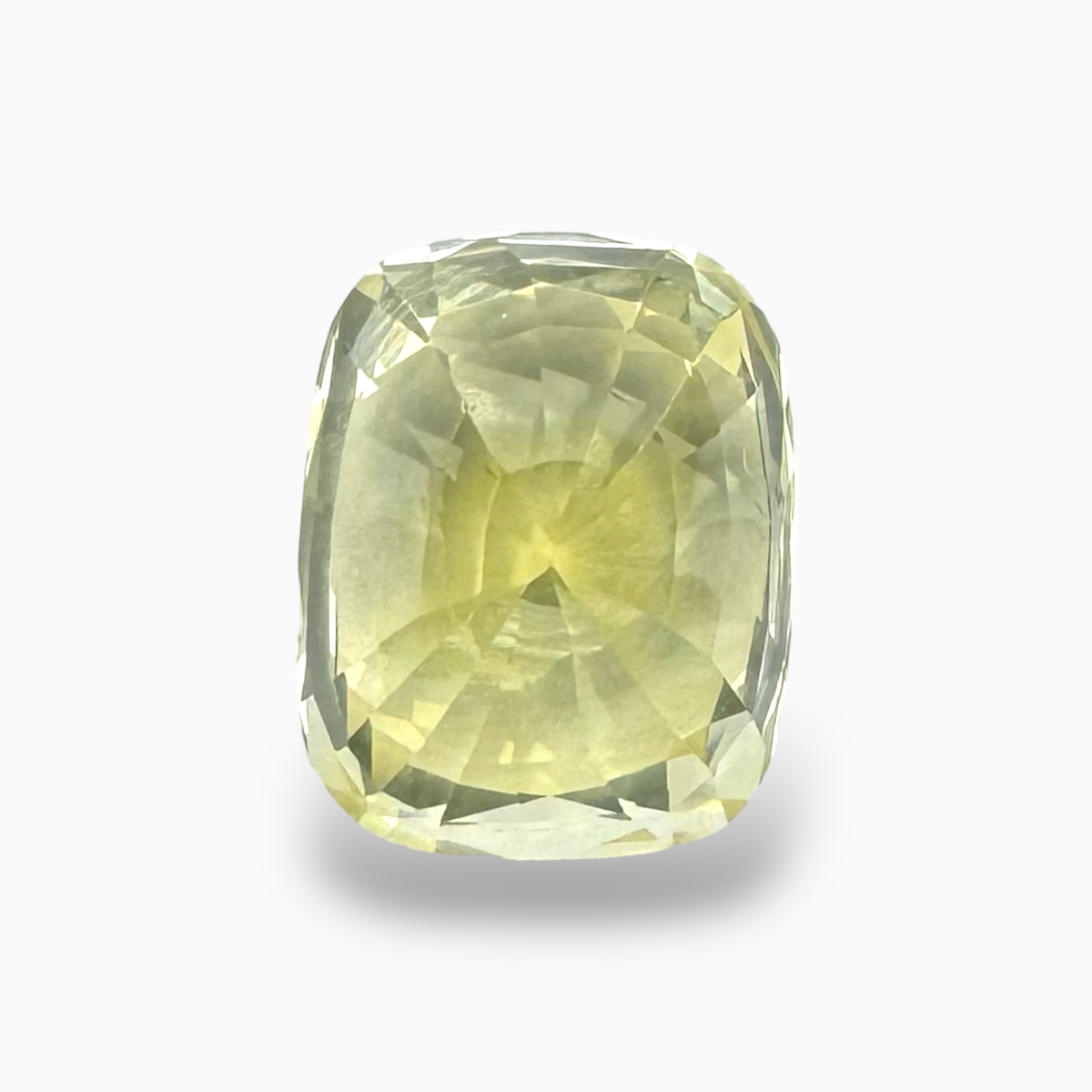 Natural Yellow Sapphire Stone 10.16 Carats in Cushion Shape