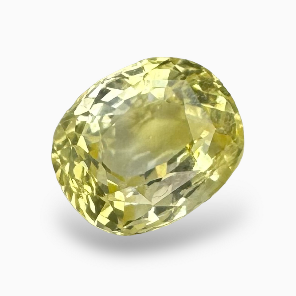 Natural Yellow Sapphire Stone 4.29 Carats from Srilanka