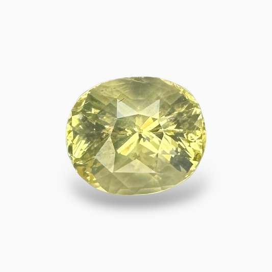 Natural Yellow Sapphire Stone 5.17 Carats  Oval Cut from Srilanka