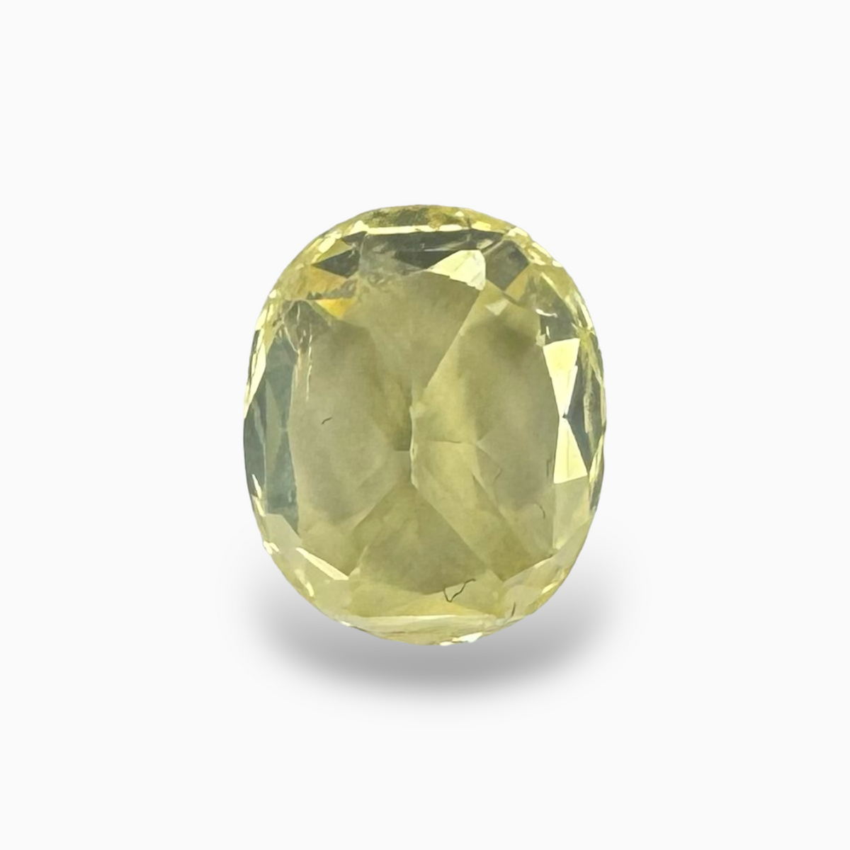 Natural Yellow Sapphire Stone 5.17 Carats  Oval Cut from Srilanka