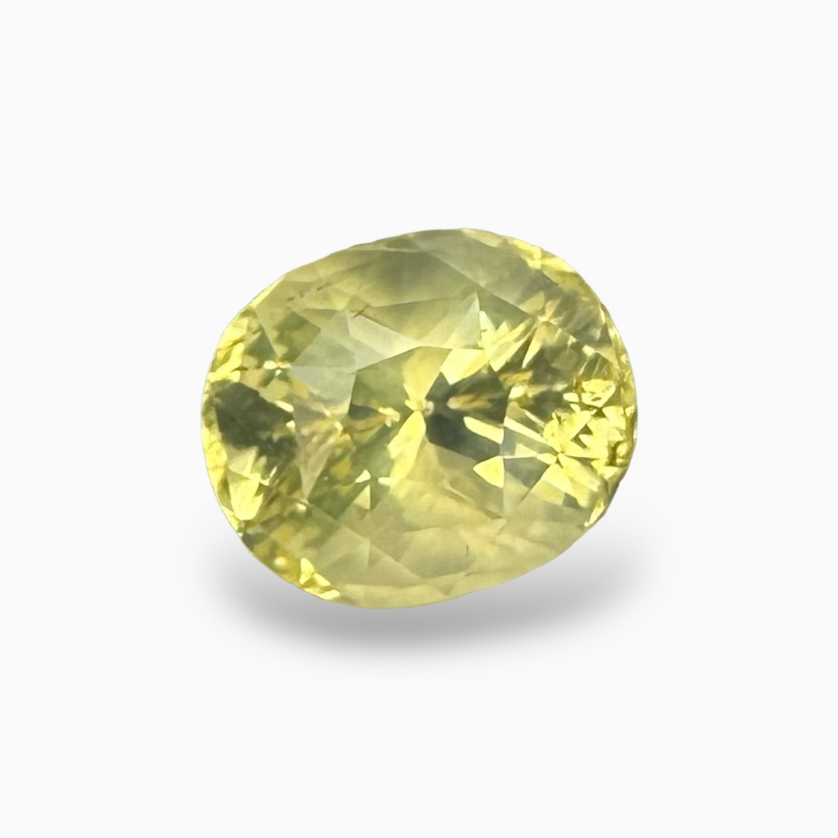 Natural Yellow Sapphire Stone 5.17 Carats  Oval Cut from Srilanka