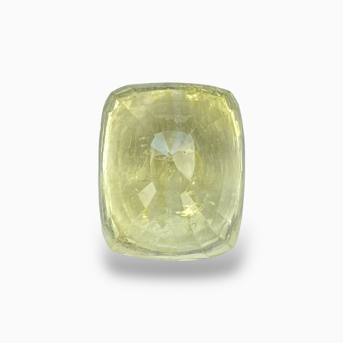 Natural Yellow Sapphire Stone 8.09 Carats in Cushion Shape