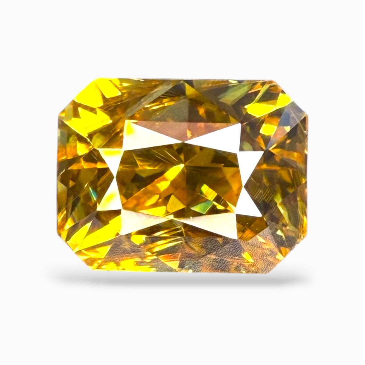 Natural Yellow Zircon Stone 4.01 Carats Radiant Cut