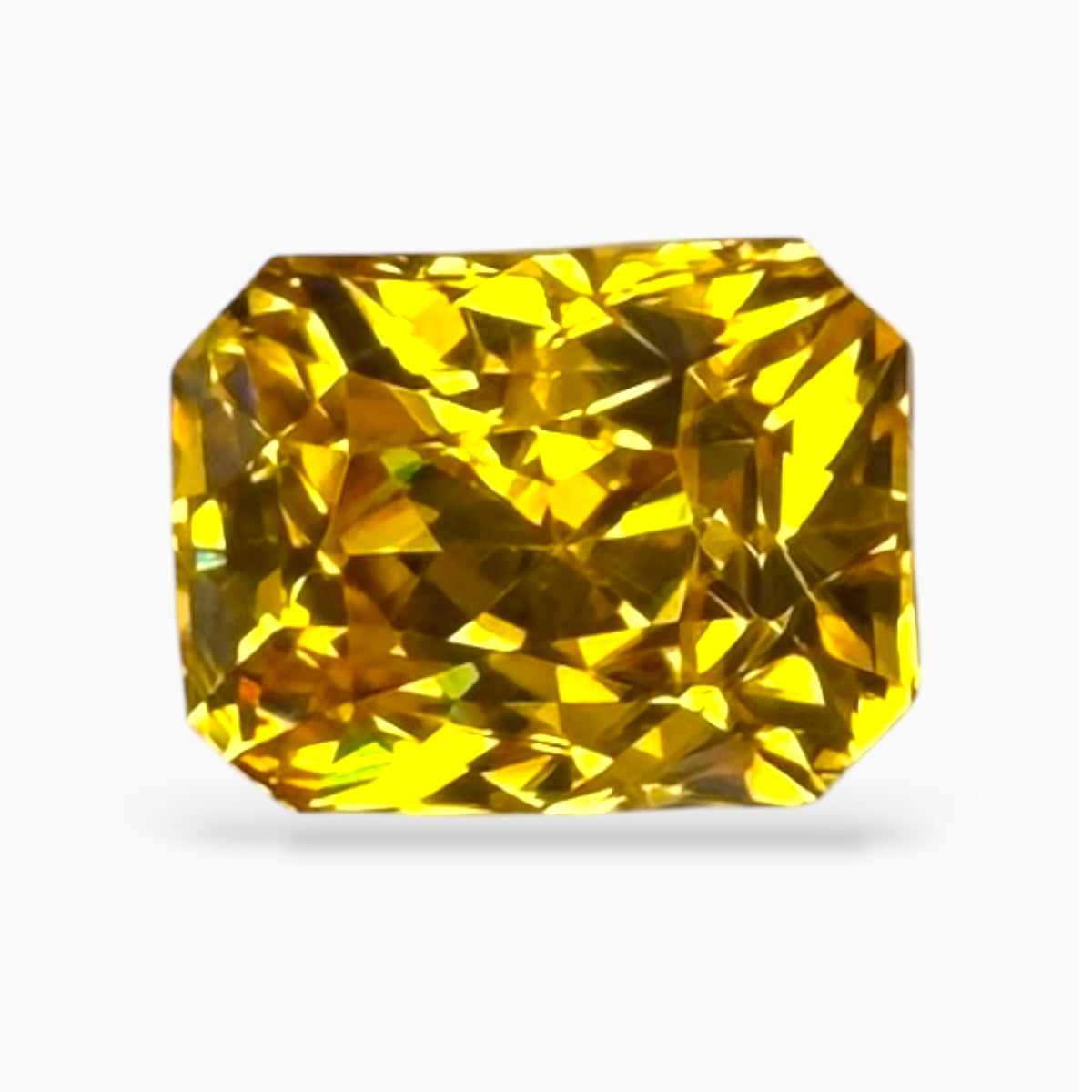 Natural Yellow Zircon Stone 4.01 Carats Radiant Cut