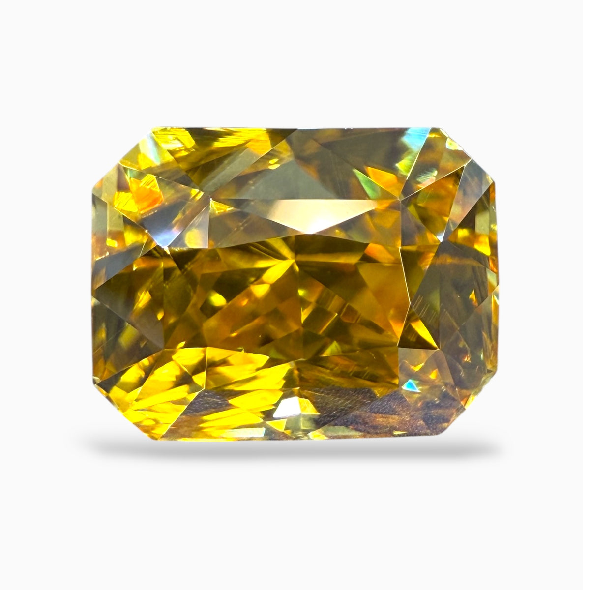 Natural Yellow Zircon Stone 4.01 Carats Radiant Cut