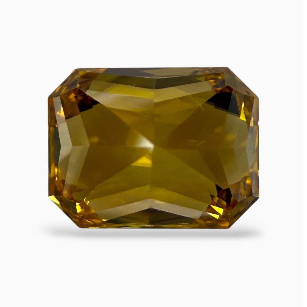 Natural Yellow Zircon Stone 4.01 Carats Radiant Cut