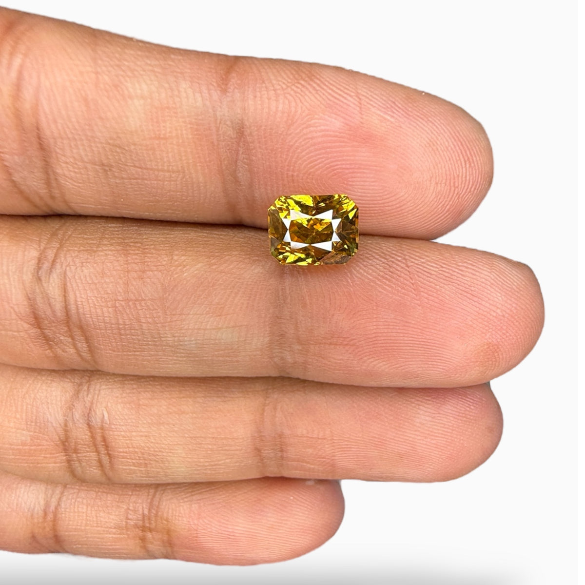 Natural Yellow Zircon Stone 4.01 Carats Radiant Cut