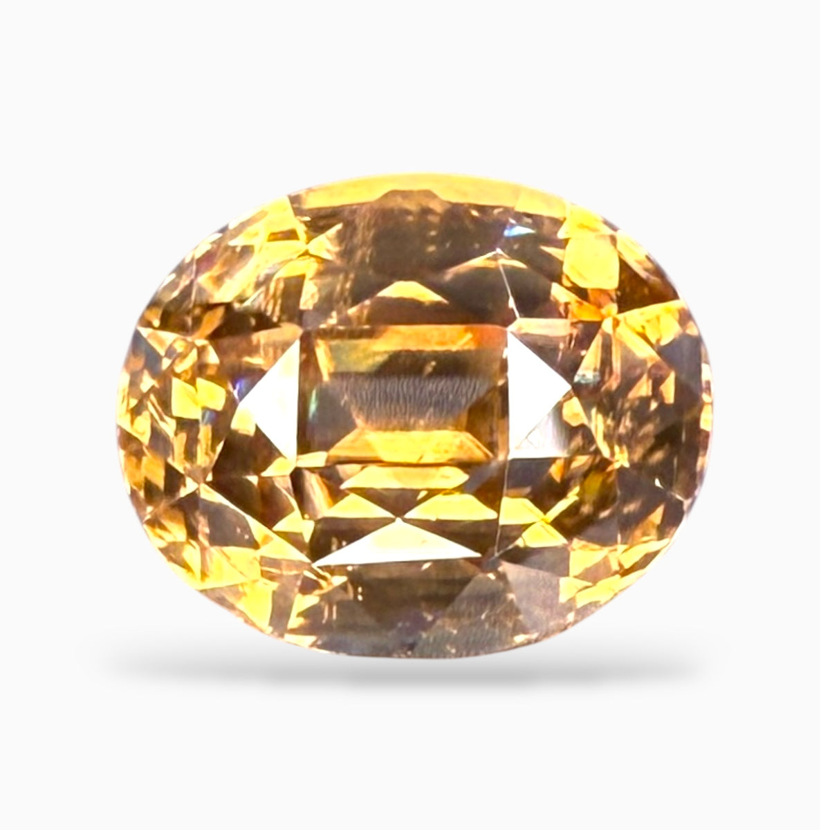 Natural Brownish Yellow Zircon Stone 6.10 Carats