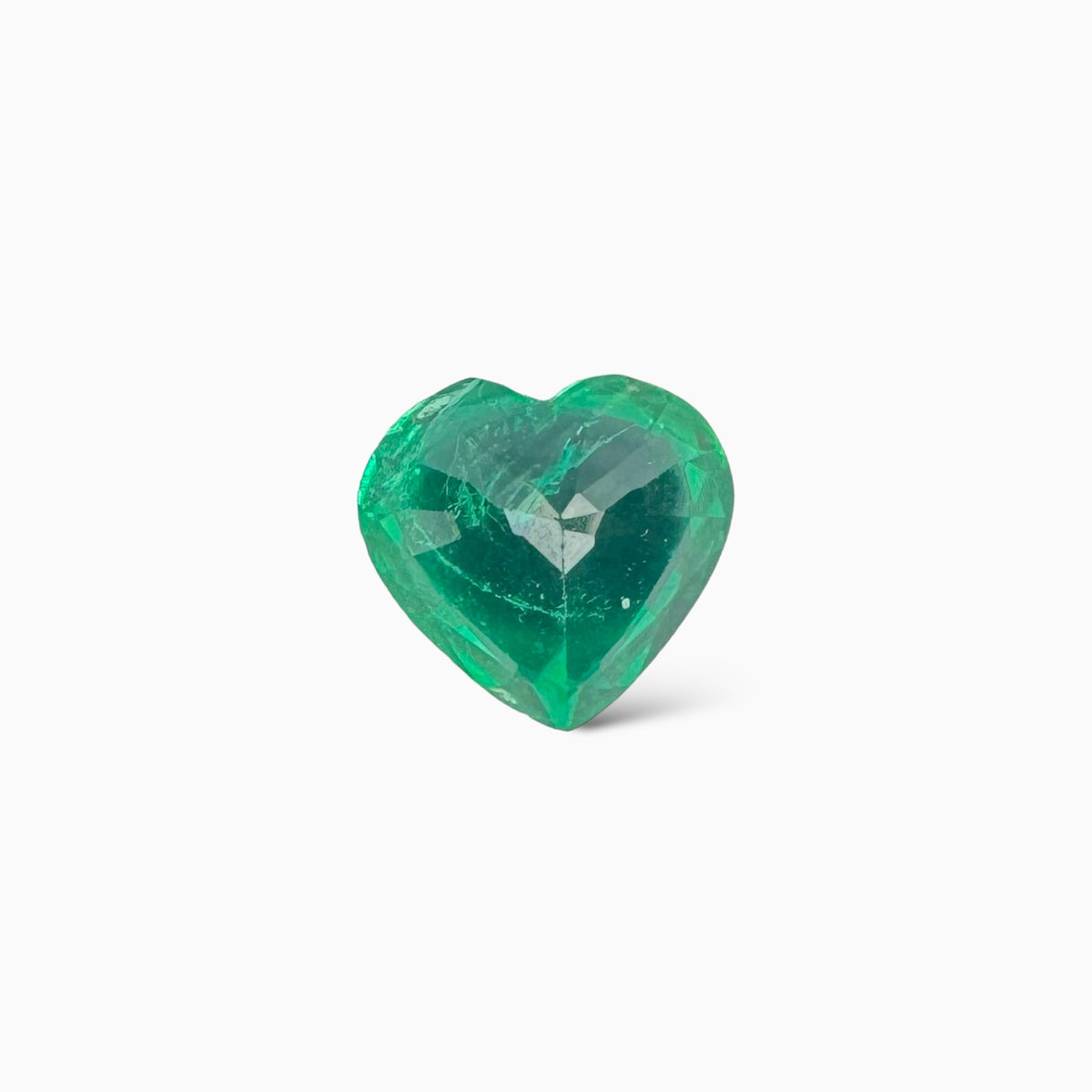 Natural Zambian Emerald Stone 1.05  Carats Heart Shape 6.7x2  mm