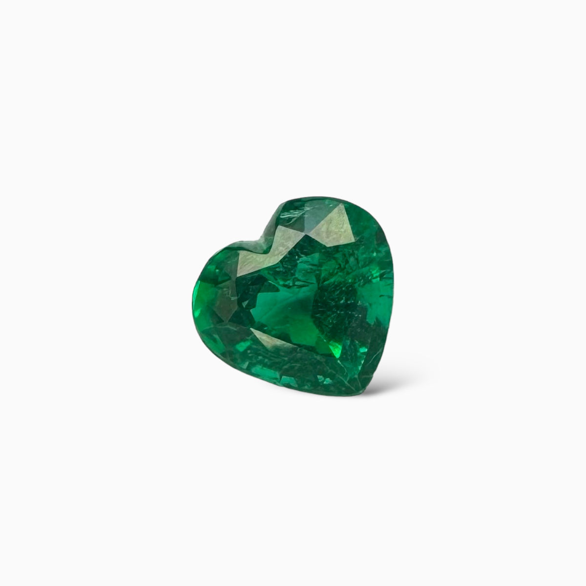 Natural Zambian Emerald Stone 1.05  Carats Heart Shape 6.7x2  mm