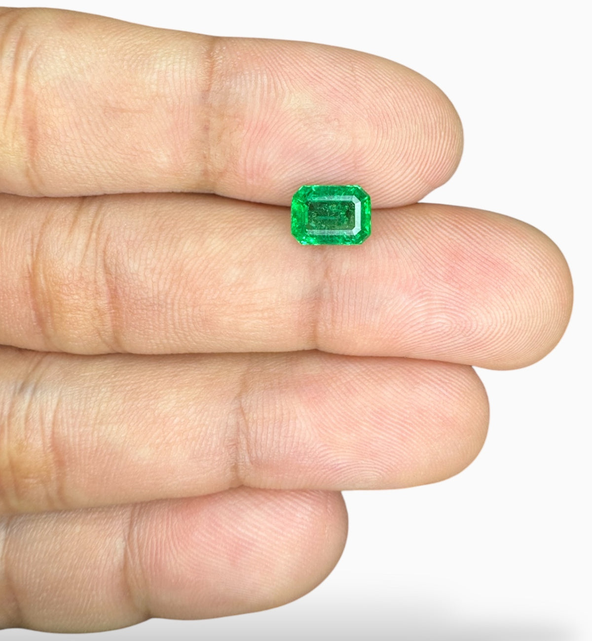 Natural Zambian Emerald Stone 1.31 Carats 7.8 X 5.8 mm Emerald Cut