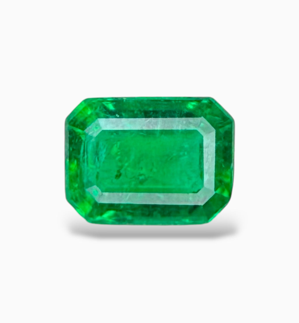Natural Zambian Emerald Stone 1.31 Carats 7.8 X 5.8 mm Emerald Cut