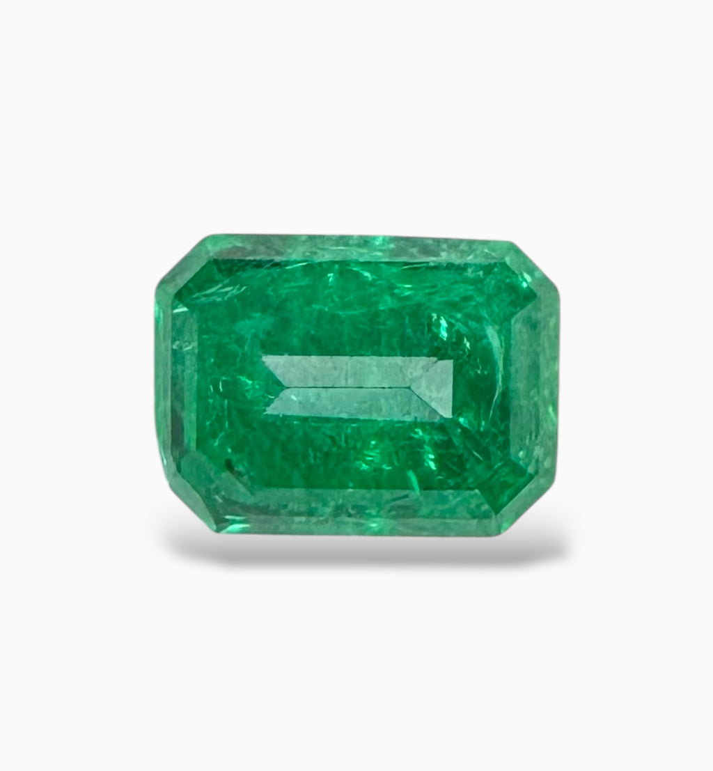Natural Zambian Emerald Stone 1.31 Carats 7.8 X 5.8 mm Emerald Cut