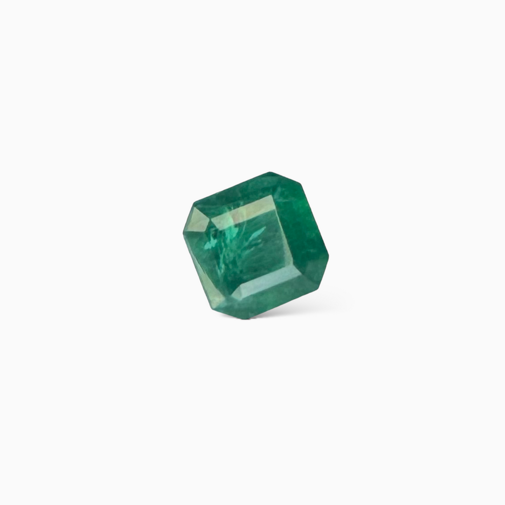 Natural Zambian Emerald Stone 1.56 carat  Emerald Cut 9.5x8.7mm Aashif