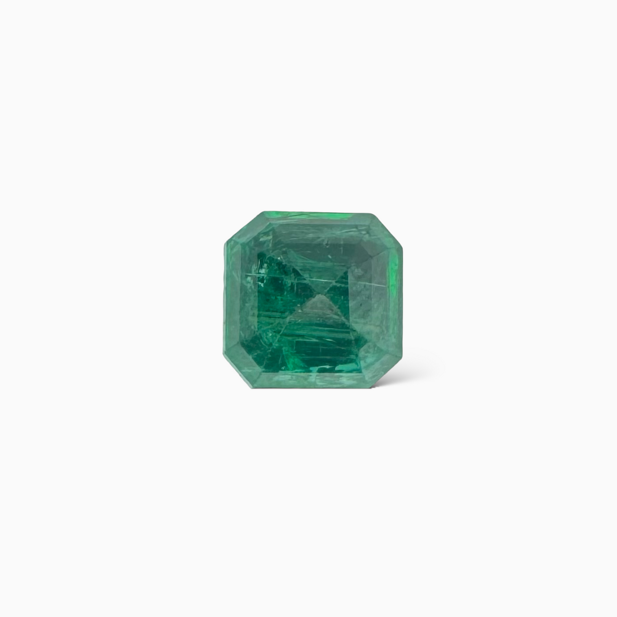 Natural Zambian Emerald Stone 1.56 carat  Emerald Cut 9.5x8.7mm Aashif