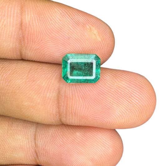 Natural Zambian Emerald Stone  1.81 carat   Emerald Cut 9.2x7.3mm