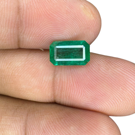 Natural Zambian Emerald Stone 1.95 carat  Emerald Cut 10x6mm