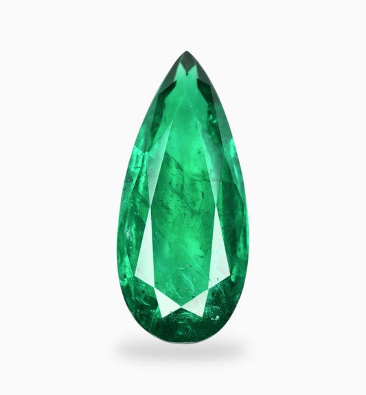 Natural Zambian Emerald Stone 10.04 Carats 20.5x10.5mm