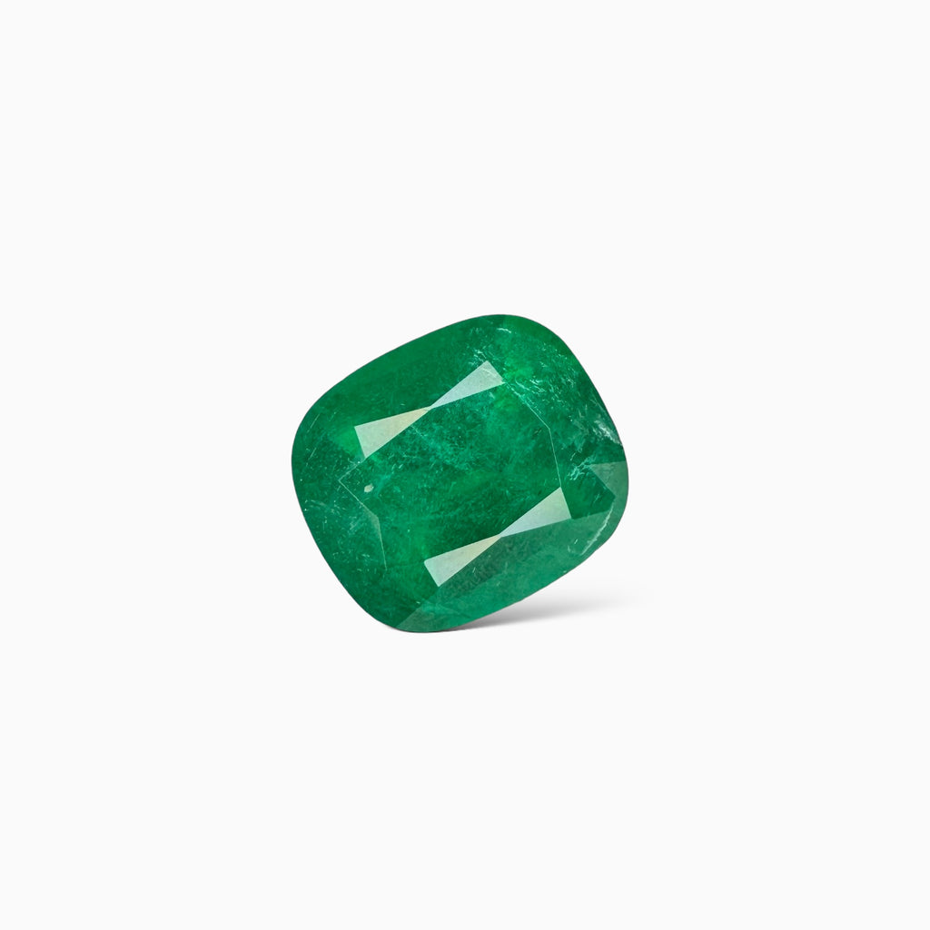 Natural Zambian Emerald Stone 10.39 carats  Cushion Cut 14x12mm