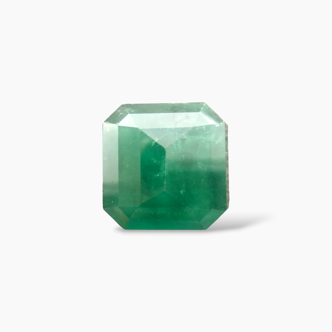 online Natural Zambian Emerald Stone 11.82 Carats Emerald Cut ( 14.07x14.02x7.39 mm )