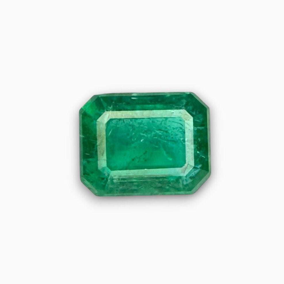 Natural Zambian Emerald Stone  2.55 carat   Emerald Cut  9x7mm