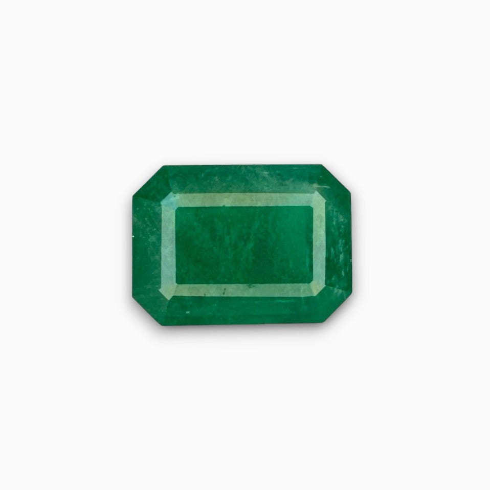 Natural Zambian Emerald Stone  2.02 carat Emerald Cut  9x6.5mm