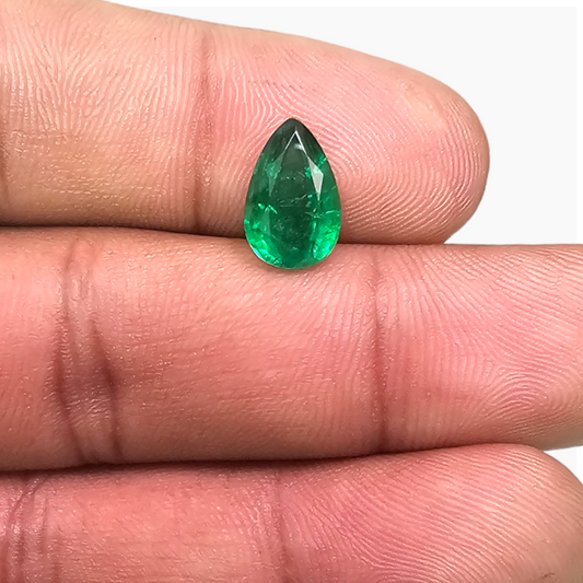 online Natural Zambian Emerald Stone 2.29 Carats Pear Cut (11.2X7.3 mm )