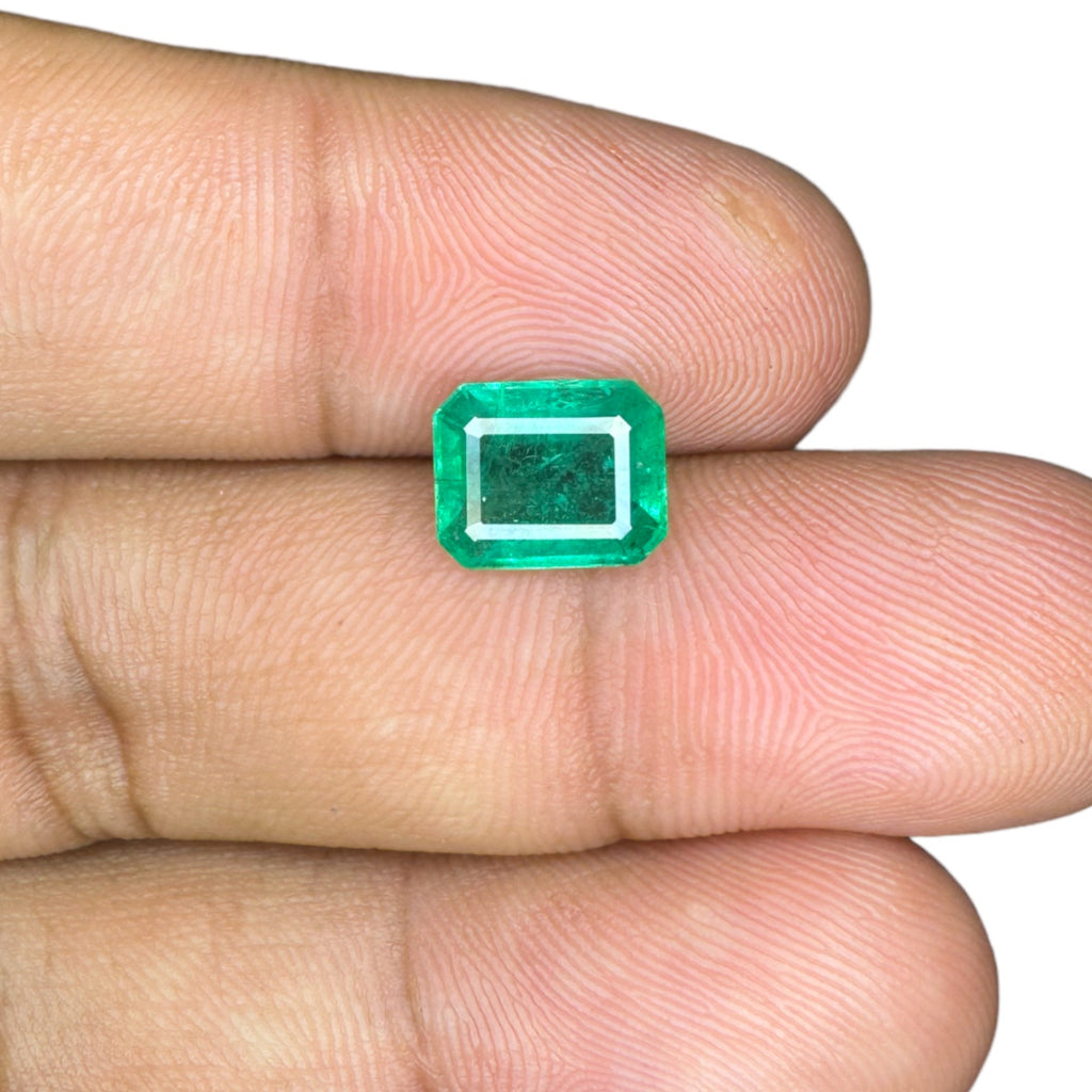 Natural Zambian Emerald Stone  2.01 carat   Emerald Cut 9X7.5 mm