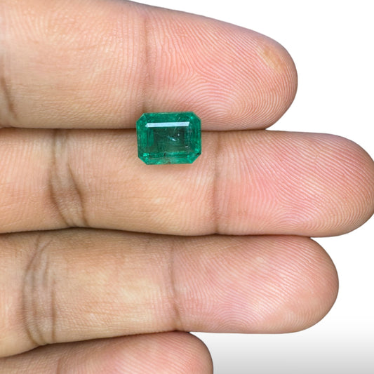 Natural Zambian Emerald Stone  2.32 carat   Emerald Cut 8.5x7mm