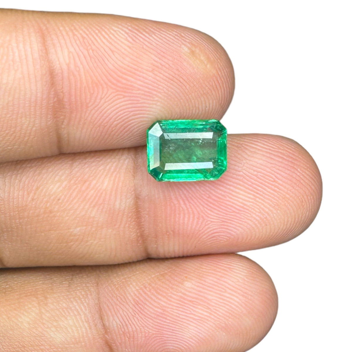 Natural Zambian Emerald Stone 2.4 Carats  Emerald Cut  9.8x7.4mm