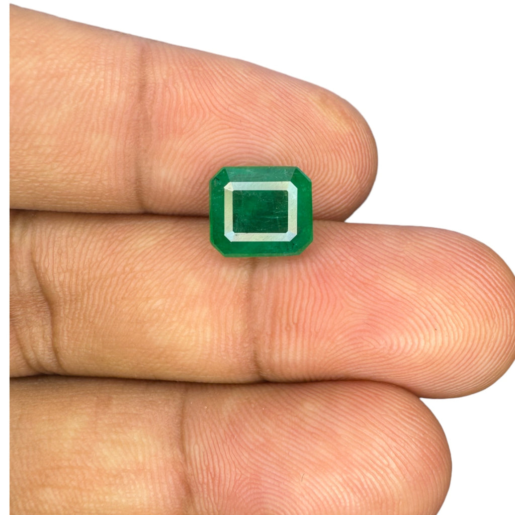 Natural Zambian Emerald Stone  2.58 carat   Emerald Cut  9.7x7.8mm