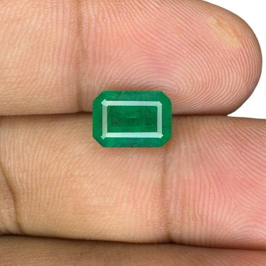 Natural Zambian Emerald Stone  1.94 carat  Emerald Cut  8.9x6.3mm