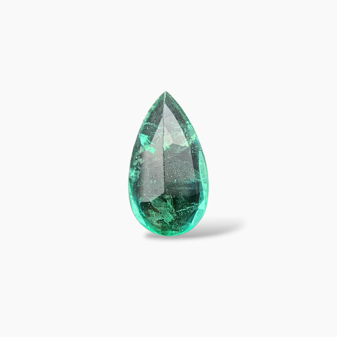 loose Natural Zambian Emerald Stone 2.70 Carats Pear Cut