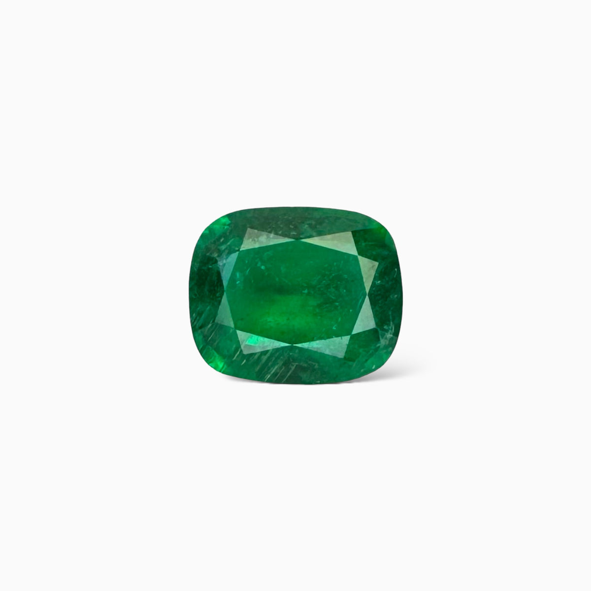 Natural Zambian Emerald Stone 2.72 Carats Cushion Cut 9.5x8mm