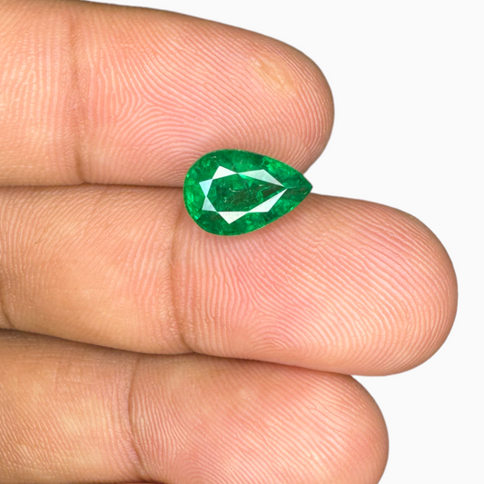 Natural Zambian Emerald Stone 2.74 carat  Pear Cut  11x7.5mm