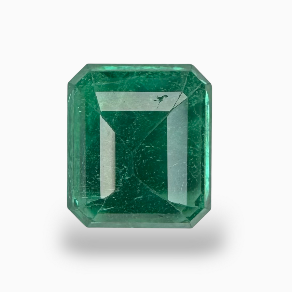 Natural Zambian Emerald Stone 2.90Carats Emerald Cut 8.87 x 7.80 x 4.94 mm Idl Certified