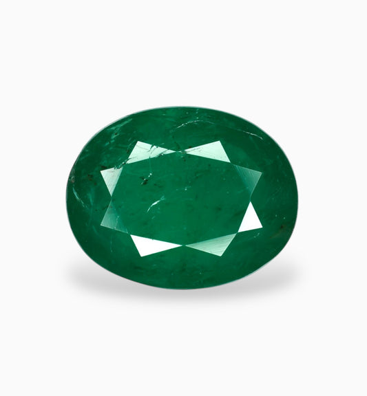 Natural Zambian Emerald Stone 3.17 Carats 11.7x9.1mm