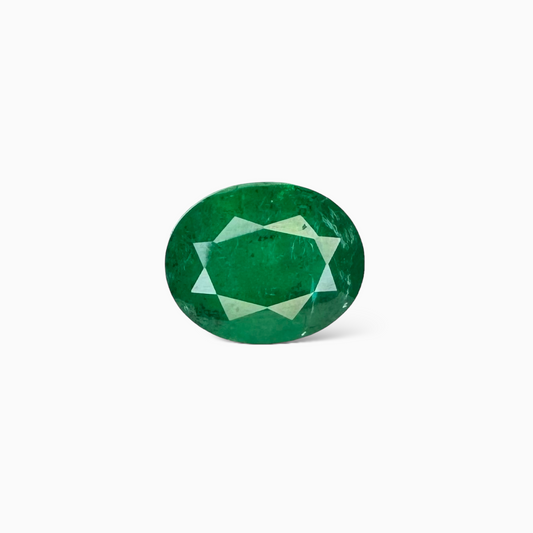 Natural Zambian Emerald Stone 3.43 carat  Oval Cut 10.7x8.6 mm
