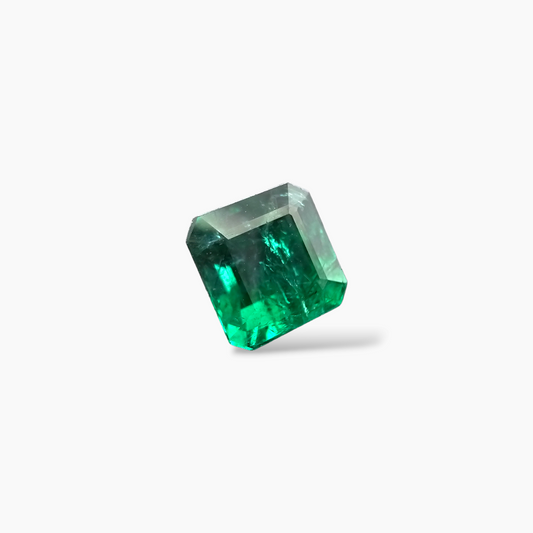 loose Natural Zambian Emerald Stone 3.66 Carats Asscher Cut