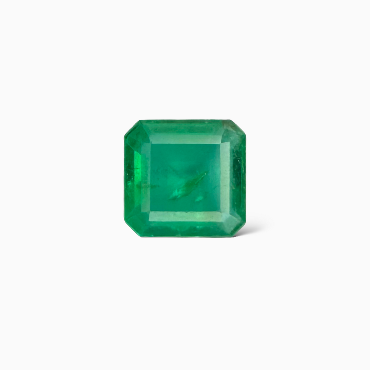 Natural Zambian Emerald Stone  3.7 carats  Emerald Cut 10x9.6mm Aalam