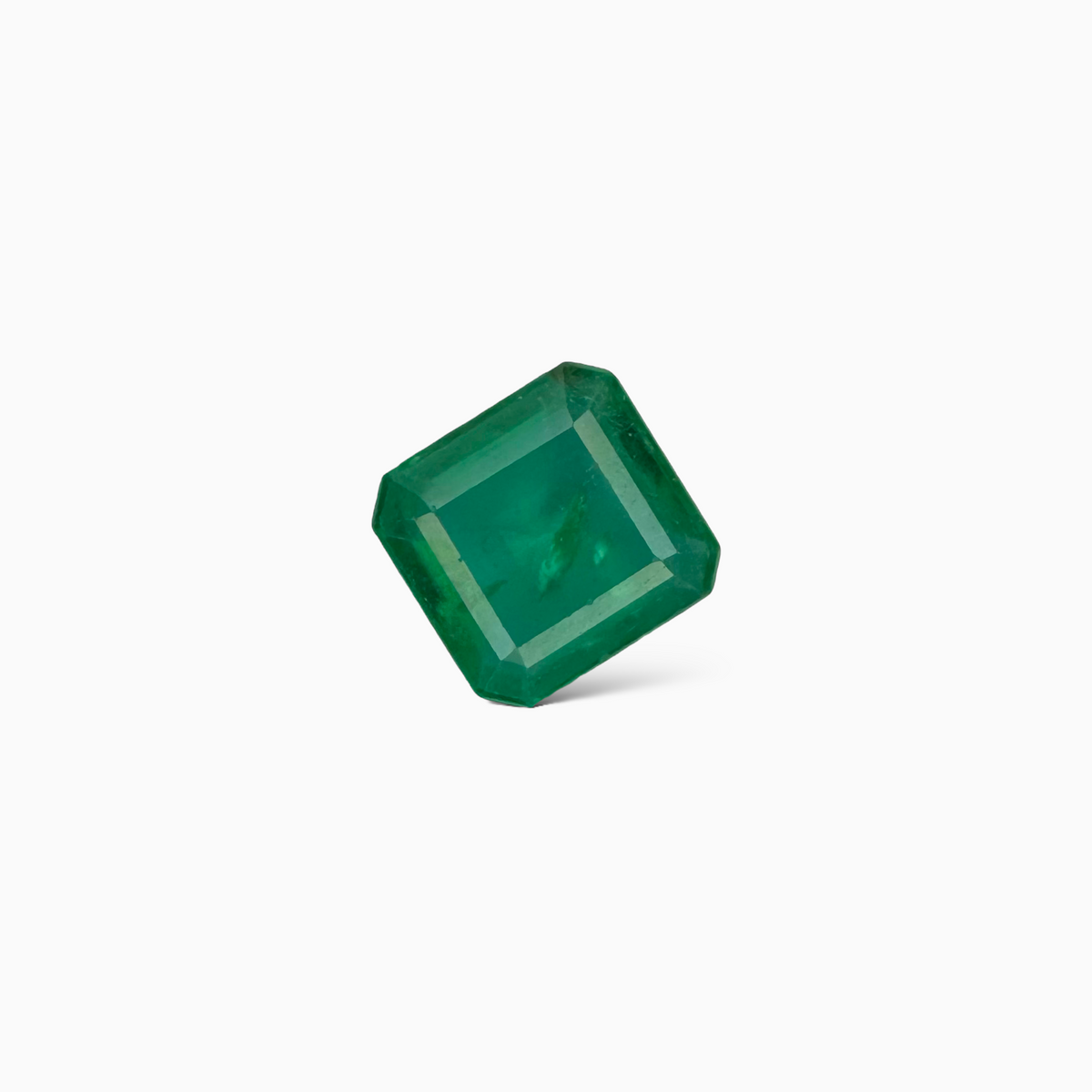 Natural Zambian Emerald Stone  3.7 carats  Emerald Cut 10x9.6mm Aalam