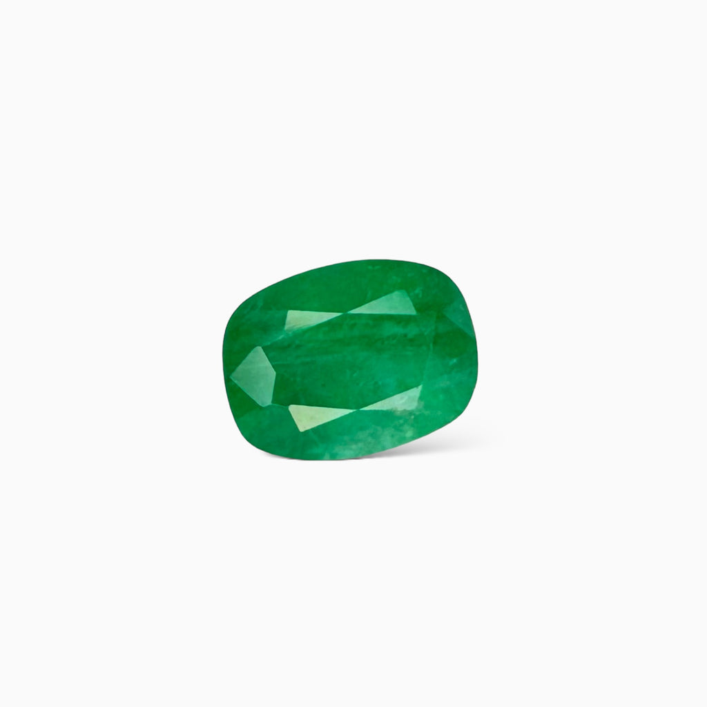 Natural Zambian Emerald Stone 3.8 carats Cushion Cut 11x8mm
