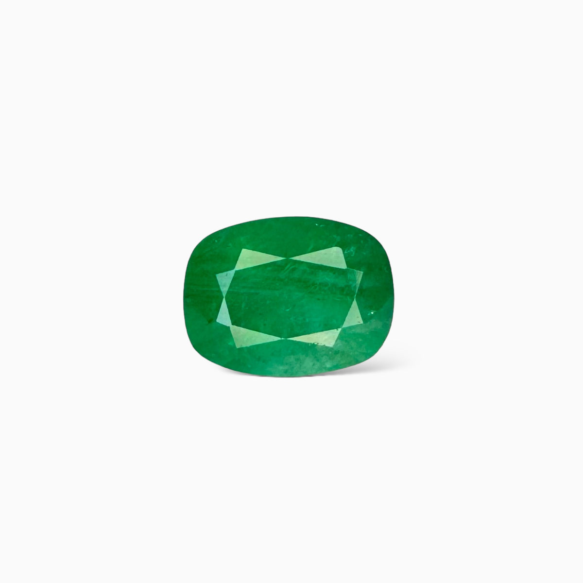 Natural Zambian Emerald Stone 3.8 carats Cushion Cut 11x8mm