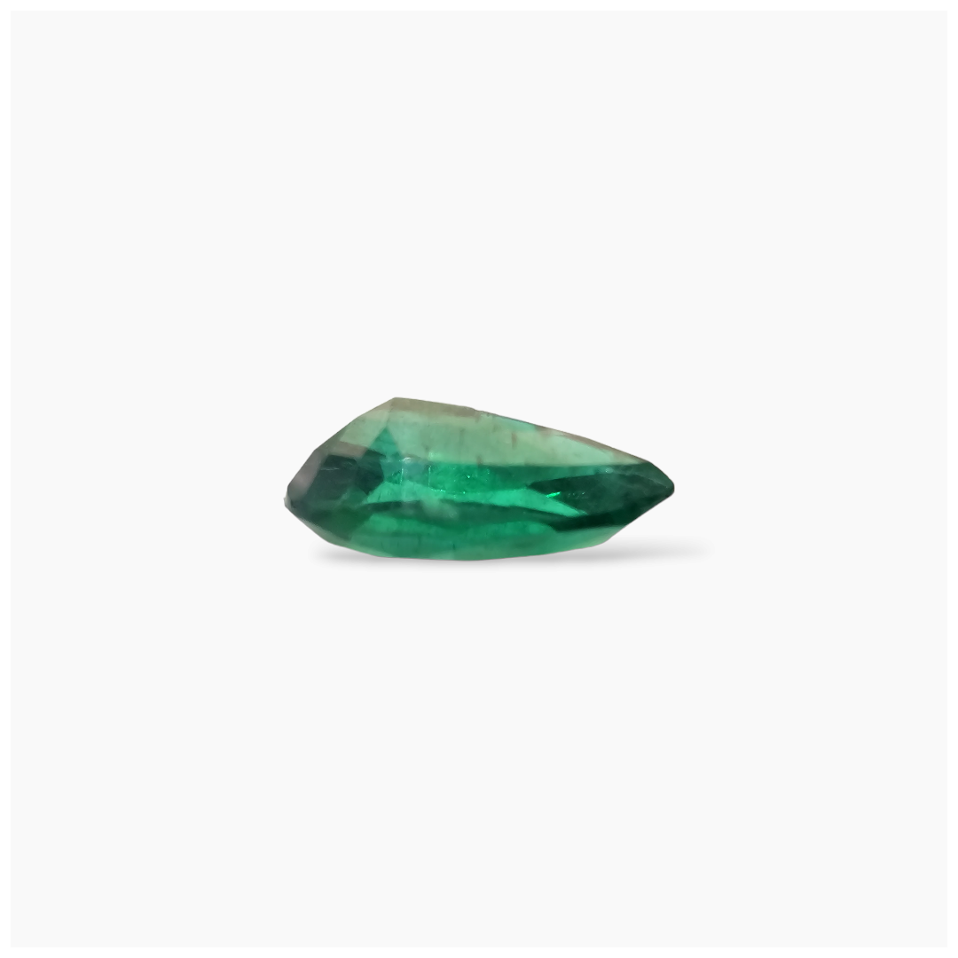 loose Natural Zambian Emerald Stone 4.26 Carats Pear Cut (14.2x9.5mm)
