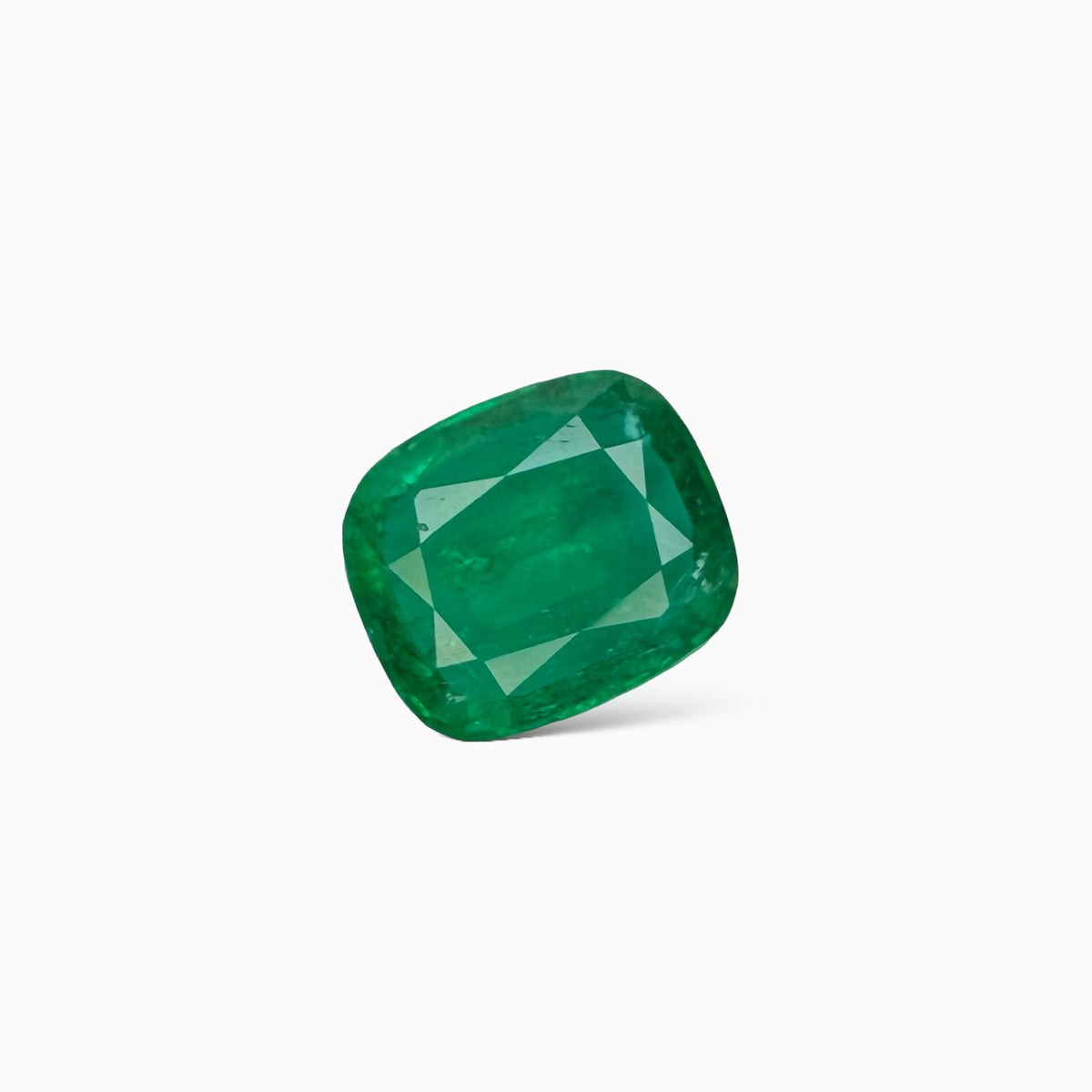 Natural Zambian Emerald Stone 4.35 carats Cushion Cut 12x10m