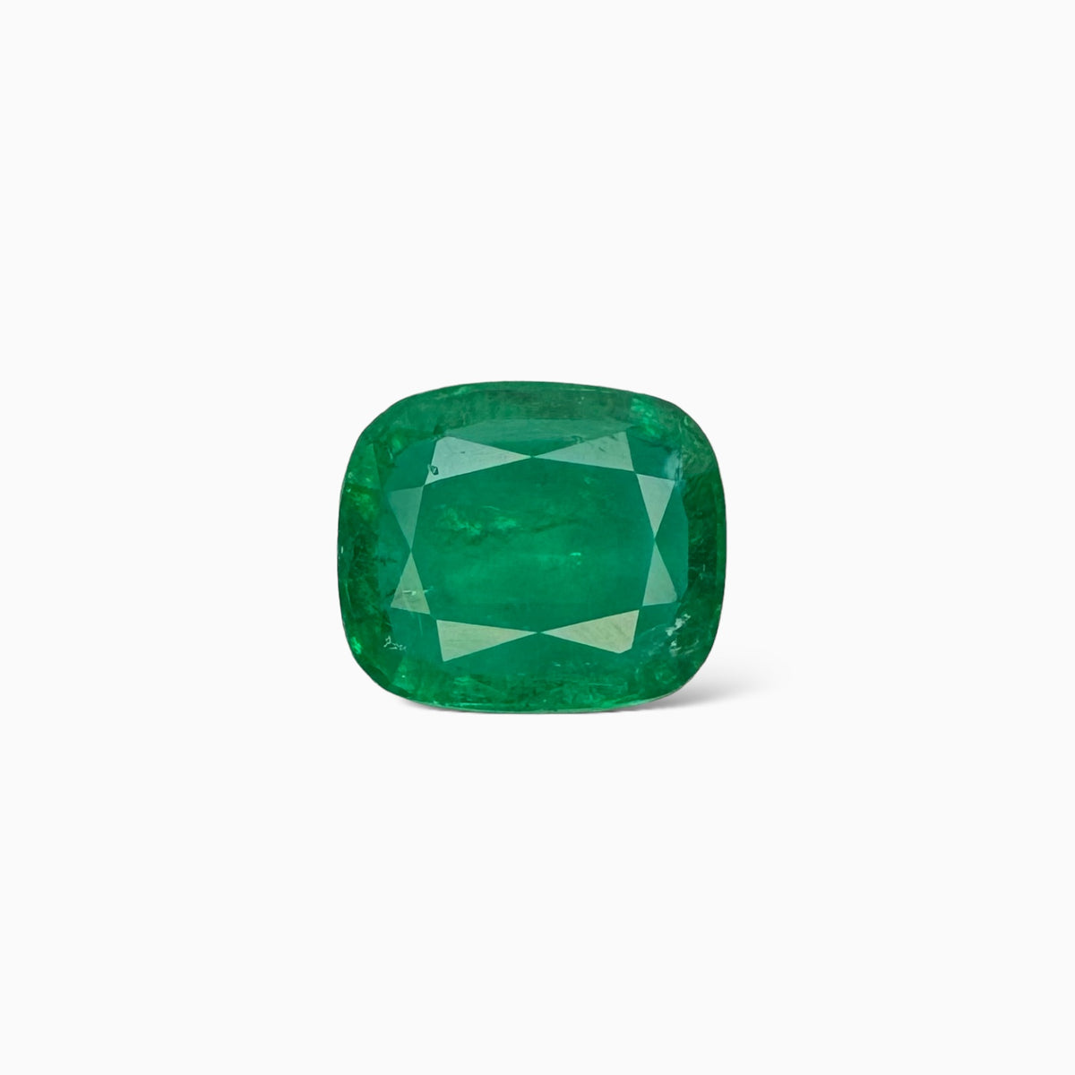 Natural Zambian Emerald Stone 4.35 carats Cushion Cut 12x10m