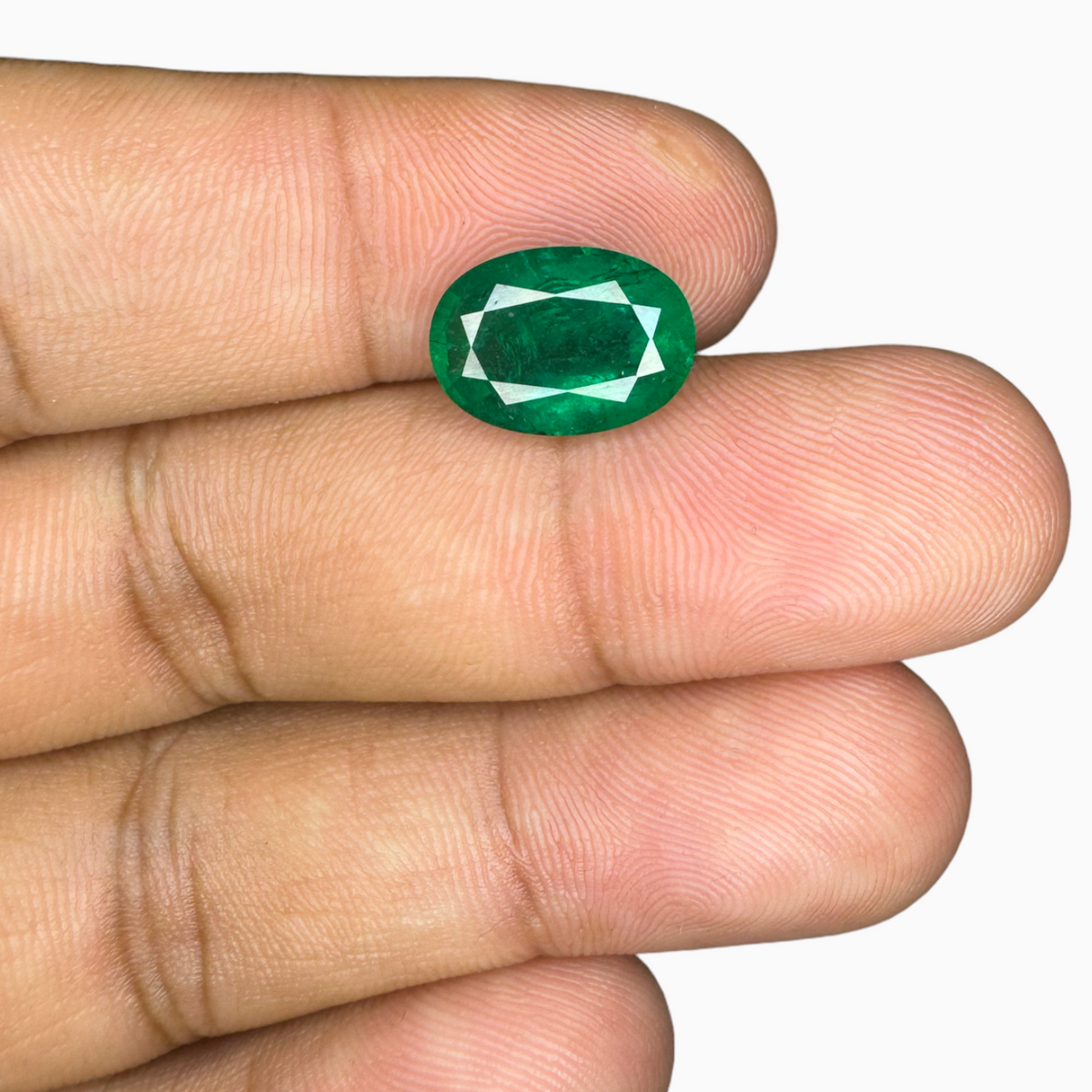 Natural Zambian Emerald Stone 4.41 Carat Oval Cut 11x9mm  12.7x9.1mm