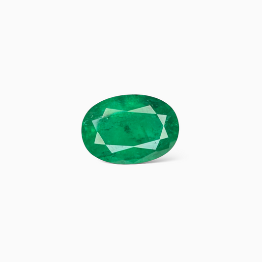 Natural Zambian Emerald Stone 4.41 Carat Oval Cut 11x9mm  12.7x9.1mm