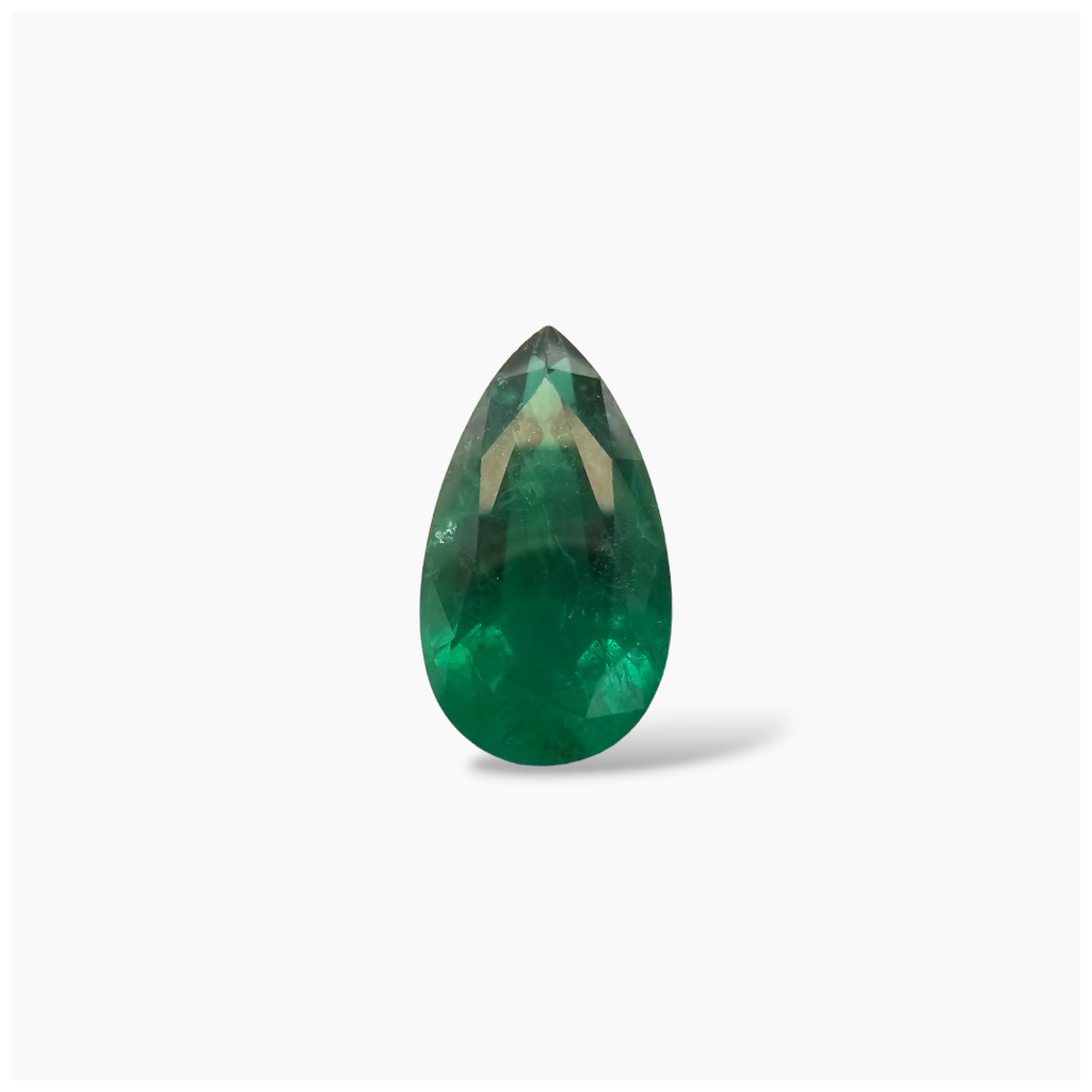 buy  Natural Zambian Emerald Stone 4.41 Carats Pear Cut (14x8 mm )